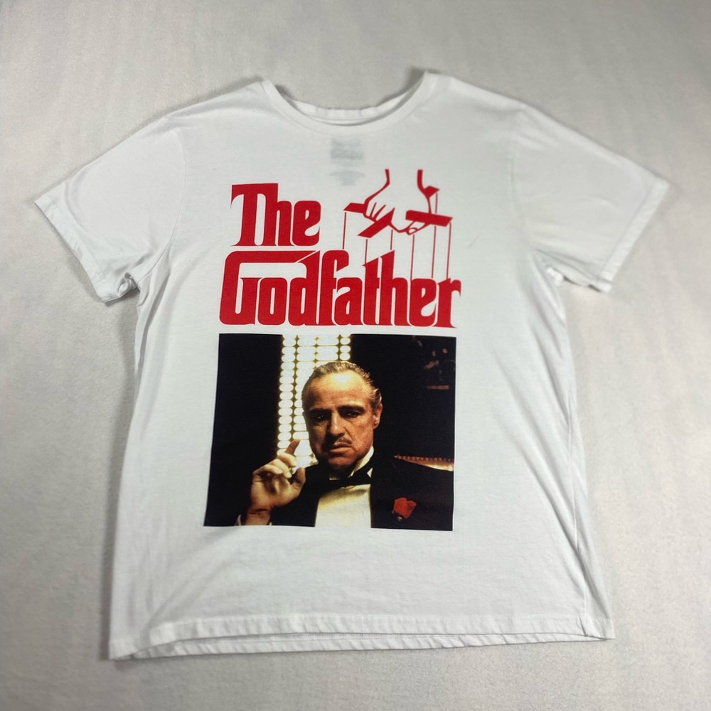 THE GODFATHER Movie T Shirt White SHORT SLEEVE Size Large NWOT